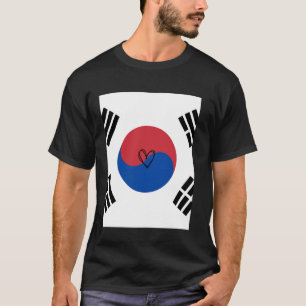 South Korea Flag Korean Heart Proud Heritage Natio T-Shirt