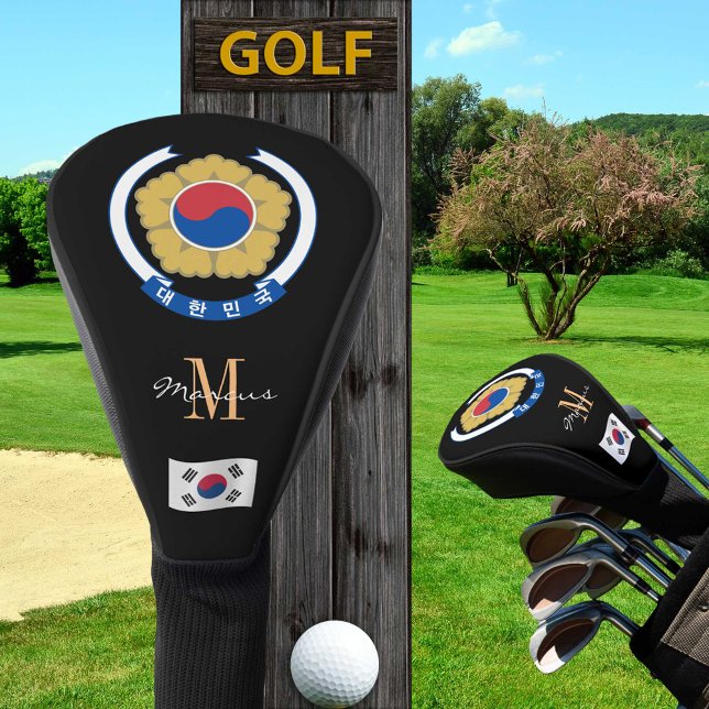 South Korea & Flag Monogrammed Golf Clubs Covers (Creator Uploaded)