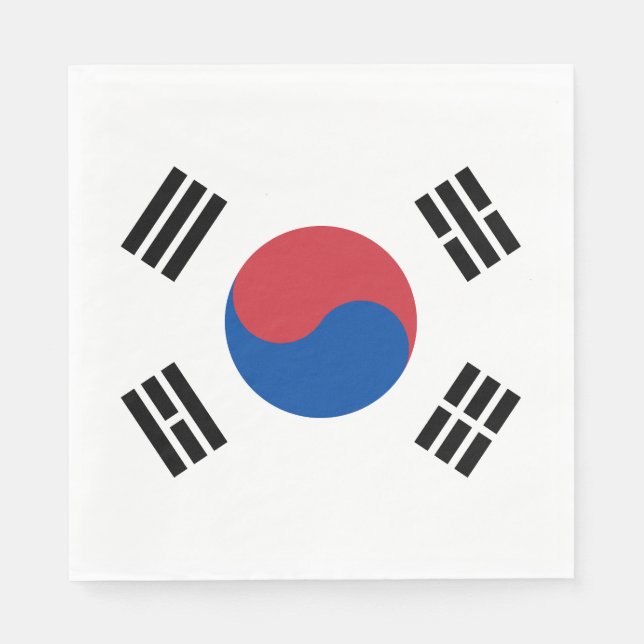 South Korea Flag Napkin (Front)