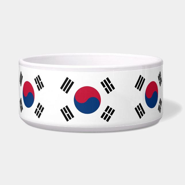South Korea Flag Pet Bowl (Left)
