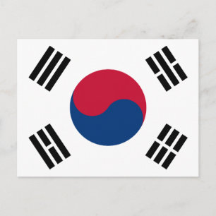 South Korea Flag Postcard