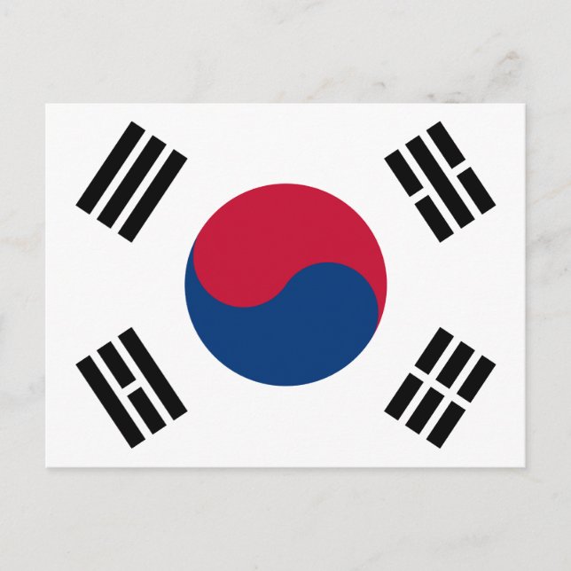 South Korea Flag Postcard (Front)