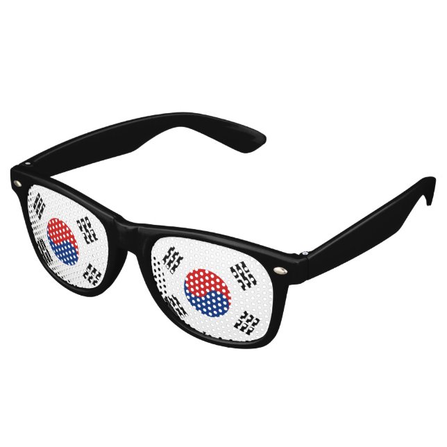 South Korea Flag Retro Sunglasses (Angled)