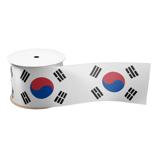 South Korea Flag Satin Ribbon (Spool)
