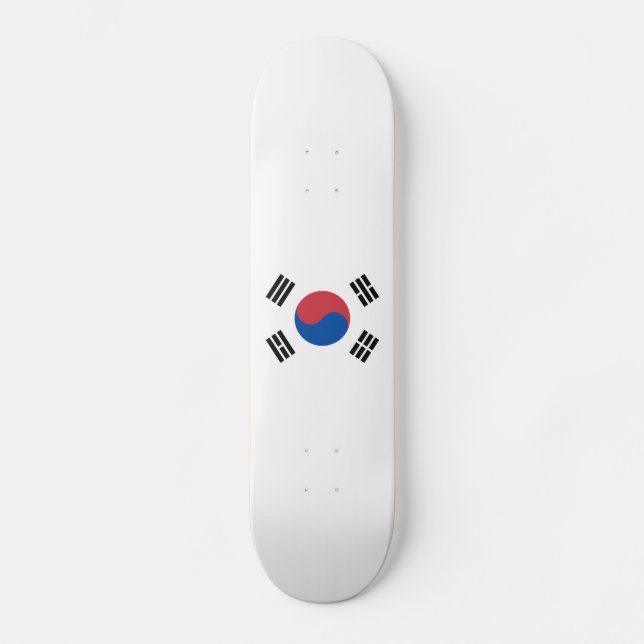 South Korea Flag Skateboard (Front)