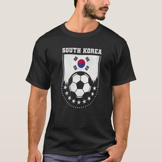 South Korea Flag Soccer Fan   T-Shirt (Front)