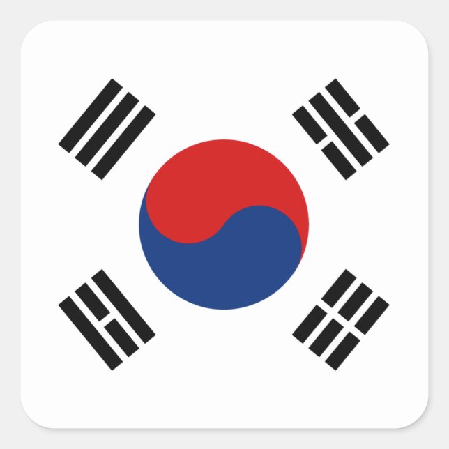 South Korea Flag Sticker (Front)