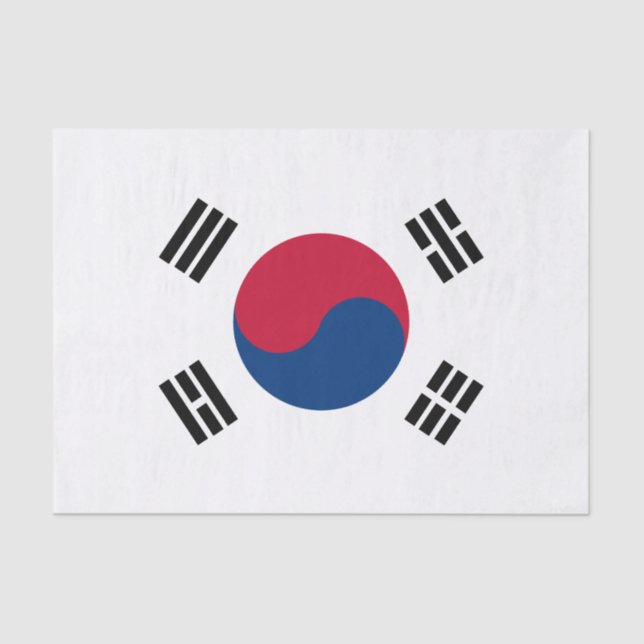 South Korea Flag Tissue Paper (Front)