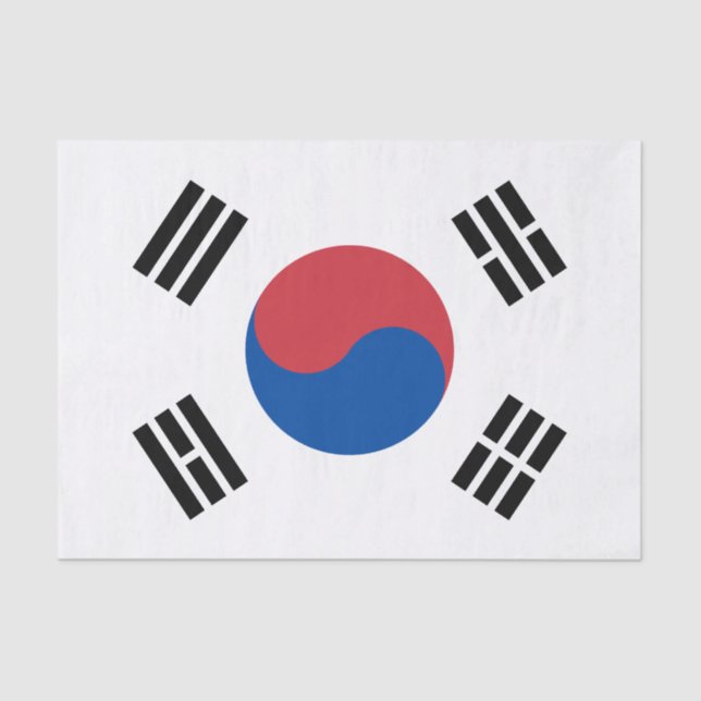 South Korea Flag Tissue Paper (Front)