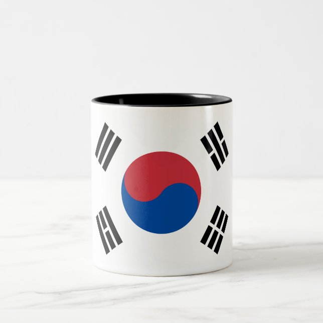 South Korea Flag Two-Tone Coffee Mug (Center)