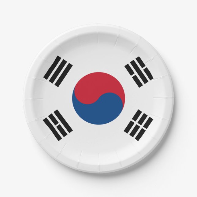 South Korea flag - Yin Yang Paper Plate (Front)