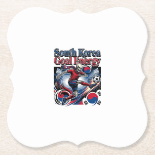 South Korea Goal Energy Skeleton Striker Nations B Paper Coaster