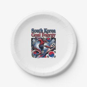 South Korea Goal Energy Skeleton Striker Nations B Paper Plate