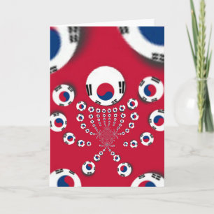 South Korea Greeting Card Vertical Template
