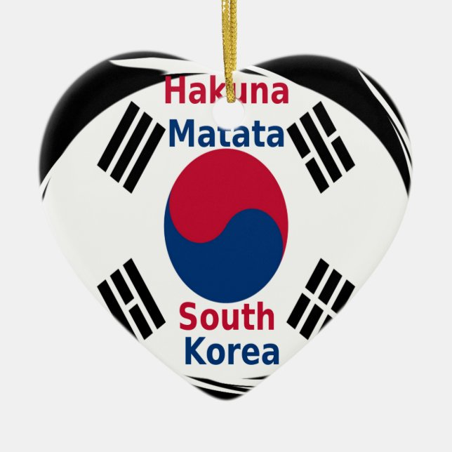  South Korea Hakuna Matata Art Print/Graphic Ceramic Ornament (Front)