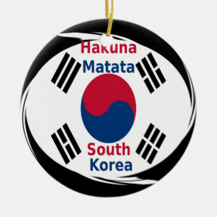  South Korea Hakuna Matata Art Print/Graphic Ceramic Tree Decoration