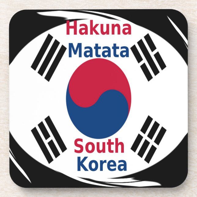  South Korea Hakuna Matata Art Print/Graphic Coaster (Front)