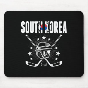 South Korea Ice Hockey Fans Jersey Korean Flag Puc Mouse Pad