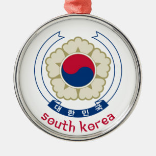 SOUTH KOREA - korean/asia/asian/emblem/flag Metal Tree Decoration