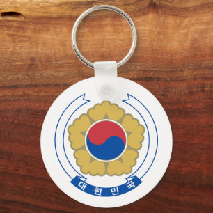 South Korea & Korean Coat of arms, flag / fashion Key Ring