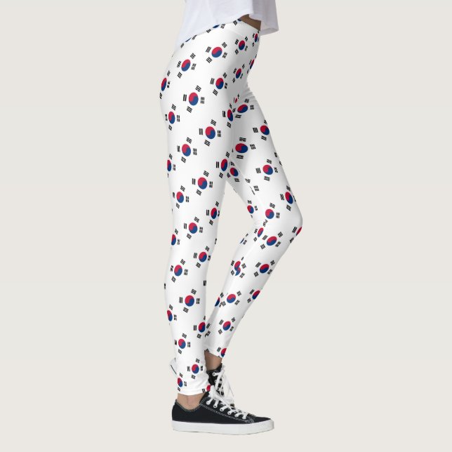 South Korea & Korean Flag fashion travel/sport fan Leggings (Right)