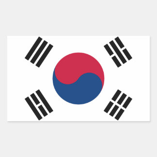 South Korea Korean Flag Seoul S.K. Koreans Pride Rectangular Sticker
