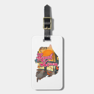 South Korea Map Luggage Tag