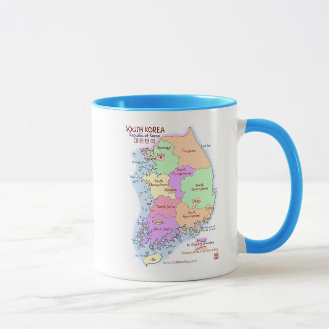 South Korea Map Mug (Right)
