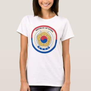 South Korea National Emblem Circle Shape T-Shirt