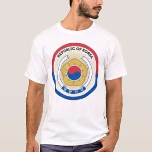 South Korea National Emblem Circle Shape T-Shirt