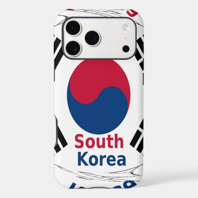South Korea National Flag Colours Art Print/Graphi (Back)