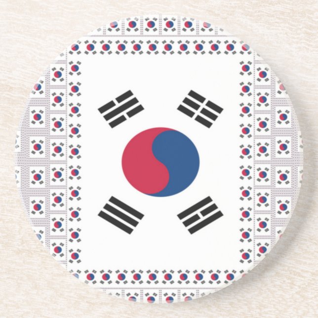 South Korea National Flag: Korean Taegeukgi Pride  Coaster (Front)