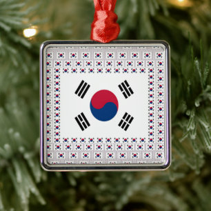 South Korea National Flag, Korean Taegeukgi Pride Metal Ornament