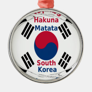 South Korea National Flag, Korean Taegeukgi Pride Metal Tree Decoration
