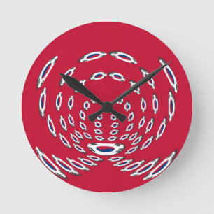 South Korea National Flag: Korean Taegeukgi Pride Round Clock