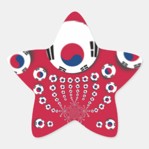 South Korea National Flag: Korean Taegeukgi Pride  Star Sticker