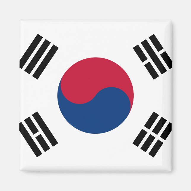 South Korea National World Flag Magnet (Front)