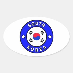 South Korea Oval Sticker