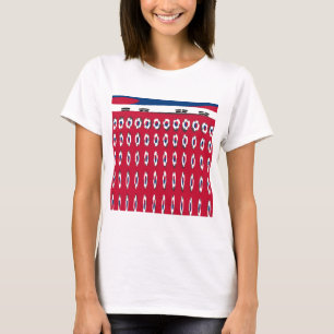 South Korea Polka Dot Flag Art Design: A Red Base  T-Shirt