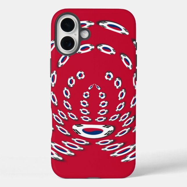 South Korea Polka Dot flag Case-Mate iPhone Case (Back)