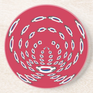 South Korea Polka Dot flag Coaster