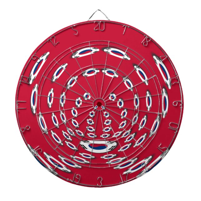 South Korea Polka Dot flag Dartboard (Front)