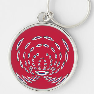 South Korea Polka Dot flag Key Ring