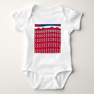 South Korea PolkaDot flag Baby Bodysuit