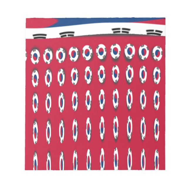 South Korea PolkaDot flag Notepad (Front)