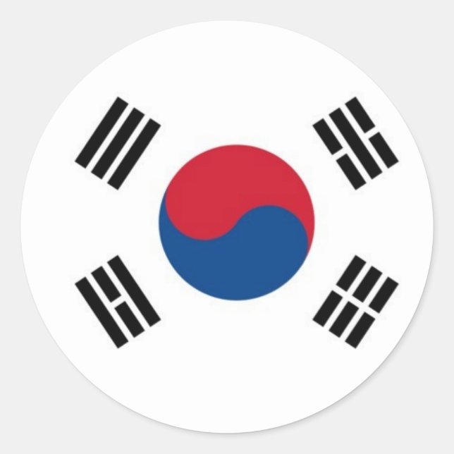 South Korea Round (not for external use) Classic Round Sticker (Front)