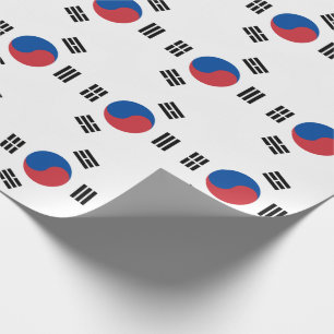 South Korea Seoul Asia Korean Flag Travel Wrapping Paper