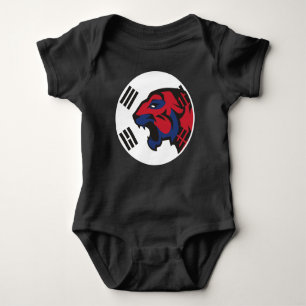 South Korea Siberian Tiger South Korean National Baby Bodysuit