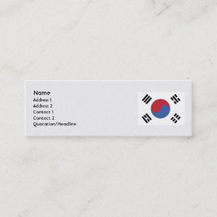 South Korea - Skinny Mini Business Card