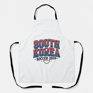 South Korea Soccer 2026 Soccer Bold Country Typogr Apron